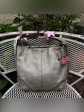 Y2K Silver Coach Slouchy Hobo Bag